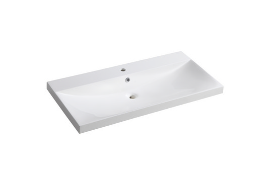 Lavabo in resina bianco opaco 80 x 47,5 MOD. LC23