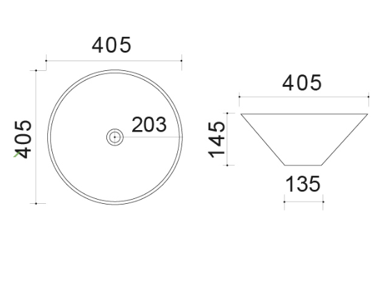 Lavabo da appoggio in ceramica grigio cemento diam. 40,5 cm MOD. LVA03
