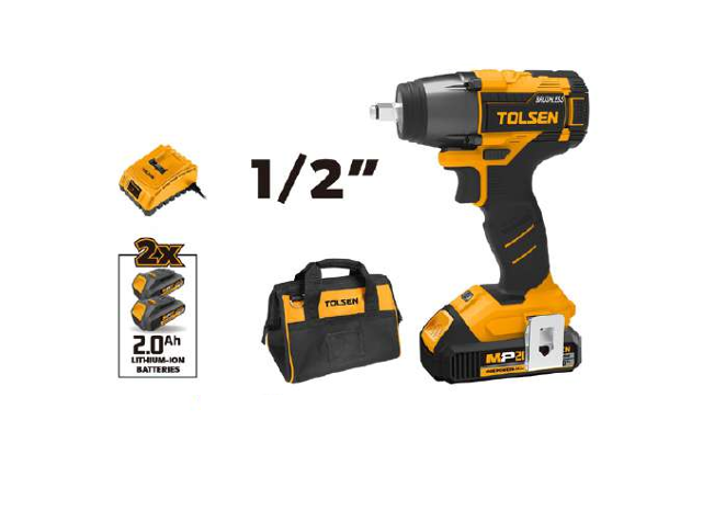 Kit avvitatore ad impulsi brushless 20 V attacco quadro 1/2” Tolsen