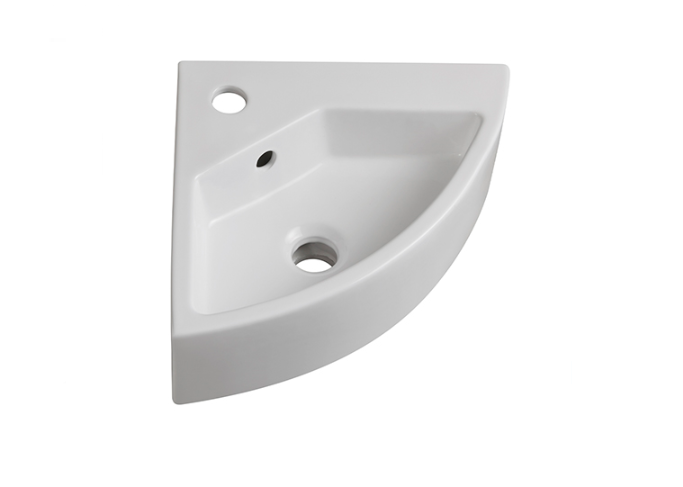 Lavabo in ceramica bianco ad angolo 49 x 35 cm MOD. LN58
