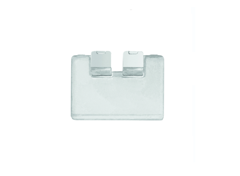 Gancio trasparente goffrato angolare "Augustus"