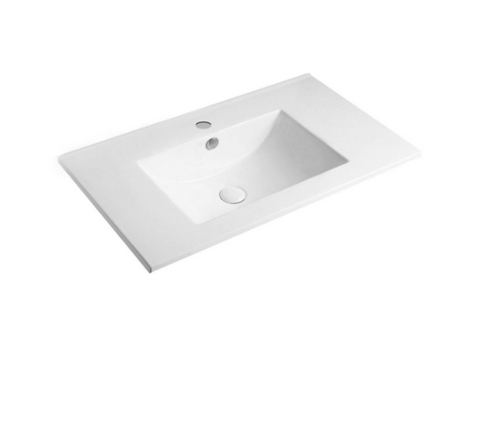 Lavabo in ceramica bianco 81 x 46 cm MOD. LC22