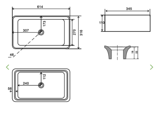Lavabo da appoggio in ceramica nero matt cm MOD. LVM06