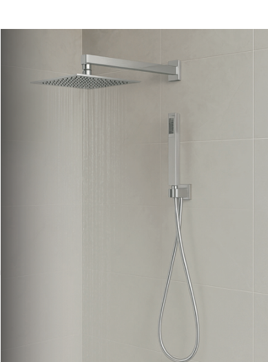 Kit doccia cromato modello "Square"