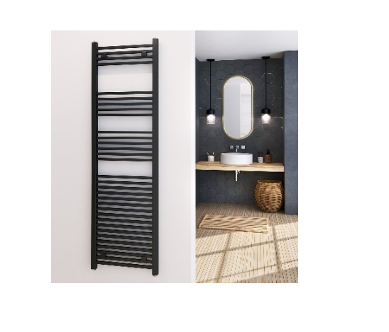 Termoarredo design antracite tubi quadrati H 1000 x Int. 470 (mm)