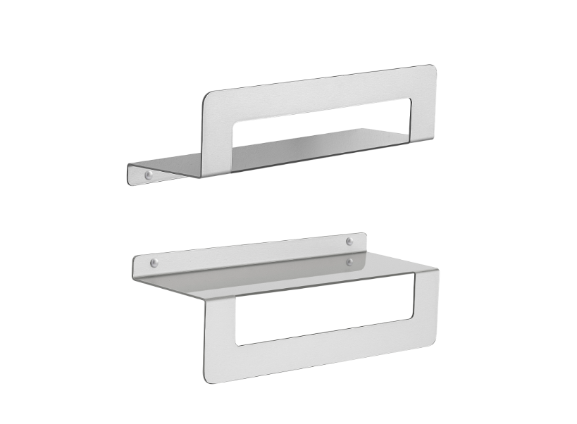 Mensola spazzolato con porta asciugamani cm 30 "Cleo"