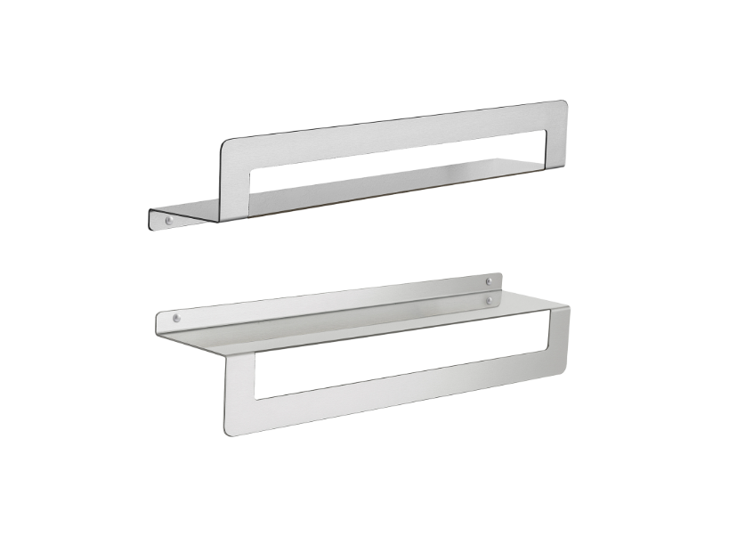 Mensola spazzolato con porta asciugamani cm 50 "Cleo"