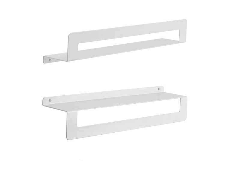 Mensola bianco matt con porta asciugamani cm 50 "Cleo"