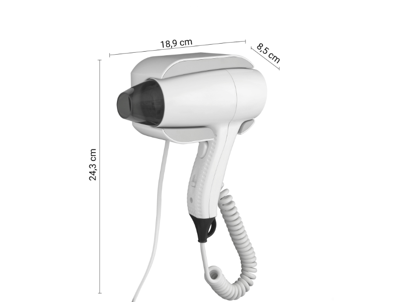 Phon 1200 w con supporto a parete bianco "Tramontana"