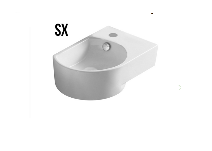 Lavabo a parete in ceramica sinistro bianco 40.5 X 27 cm MOD. LP92