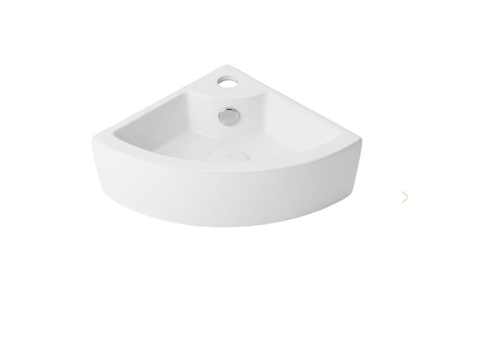 Lavabo in ceramica bianco ad angolo 43,5 X 31 cm MOD. LN59