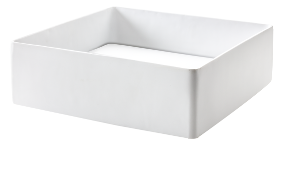 Trabocchetto quadrato Lavabo in resina 40 x h.13 cm Bianco