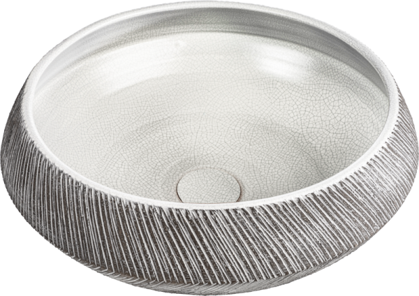 Tuareg Lavabo in terracotta colore Grigio Ø 42