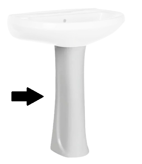 Colonna in ceramica bianca serie Tris