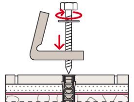 Fissaggio nascosto per water e bidet a pavimento con fori laterali