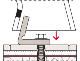 Fissaggio nascosto per water e bidet a pavimento con fori laterali