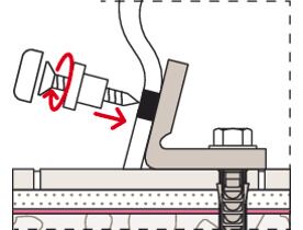 Fissaggio nascosto per water e bidet a pavimento con fori laterali