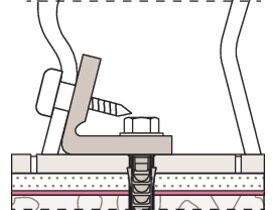 Fissaggio nascosto per water e bidet a pavimento con fori laterali