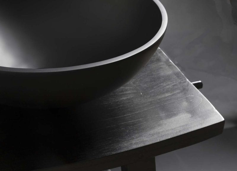 Pop Lavabo in resina ø 38 Nero