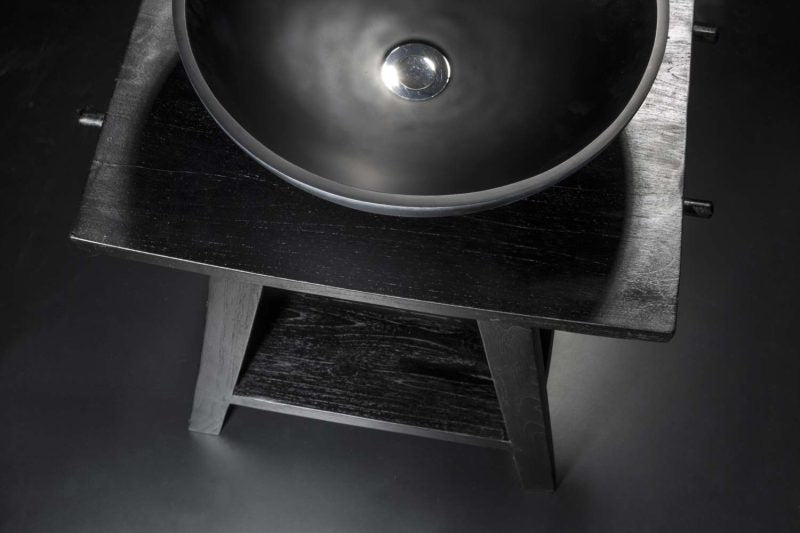 Pop Lavabo in resina ø 38 Nero
