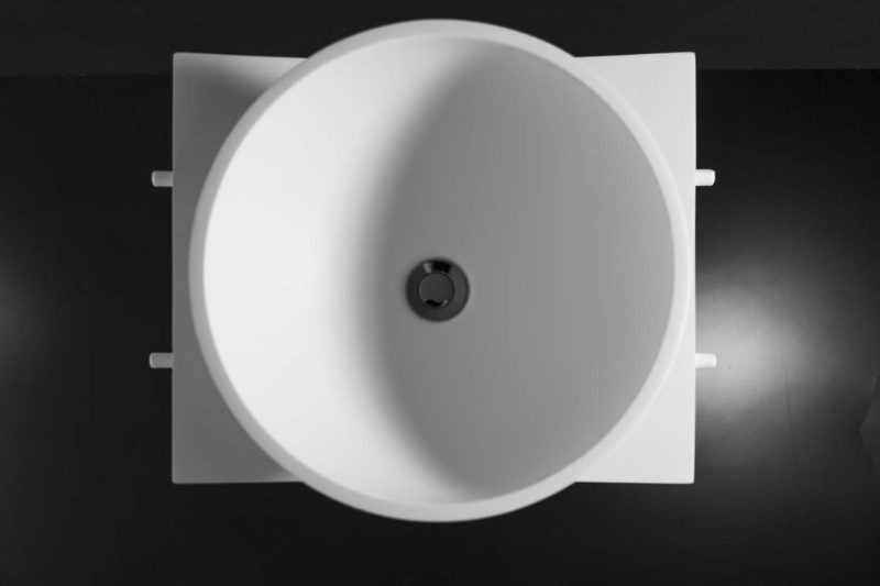 Pop Lavabo in resina ø 38 Bianco