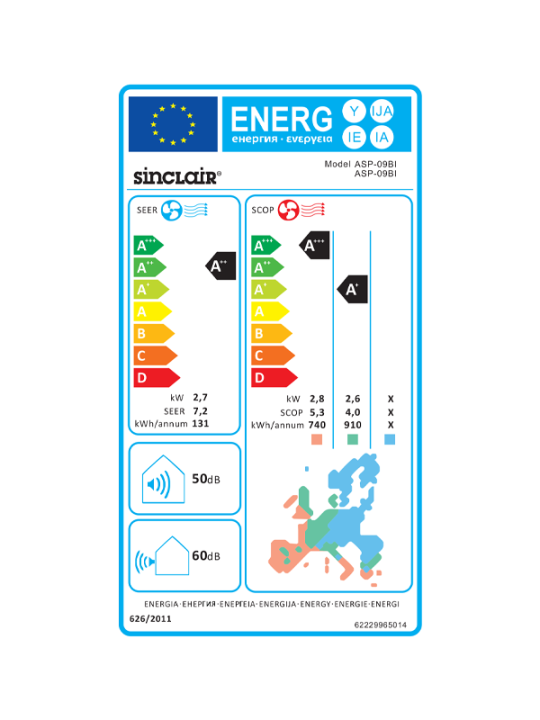 Condizionatore monosplit Sinclair serie Console 9000 btu