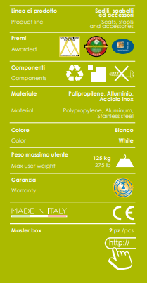 Sedile da muro ribaltabile