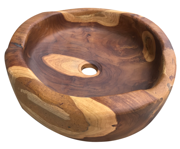 Lavandino Bagno in legno da appoggio - Bantul Ø 40