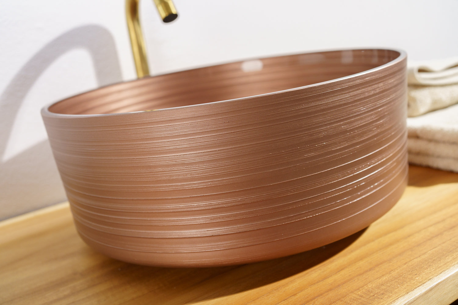 Circle Lavabo vetro soffiato colore Bronze Ø 39,5