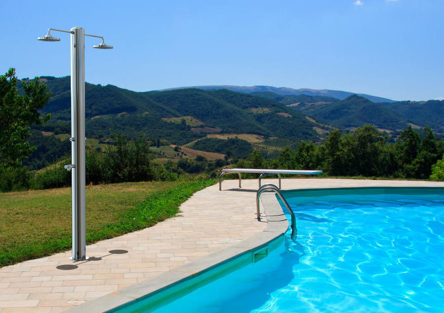 Doccia MULTIJET - 2 docce con rubinetti e un lavapiedi