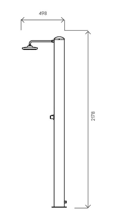 Doccia solare Tevere TB 28L Inox bianco perla miscelatore temporizzato
