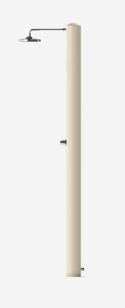 Doccia solare Tevere TB 28L Inox bianco perla miscelatore temporizzato