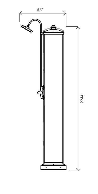 Doccia solare Adige M 120L MAXI con miscelatore