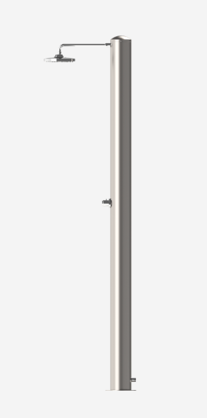 Doccia solare Tevere TX 28L Inox satinato miscelatore temporizzato