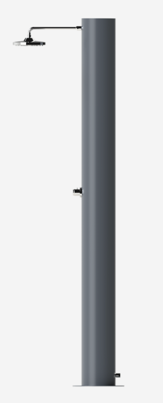 Doccia solare Arno TA 70L Inox grigio ardesia miscelatore temporizzato