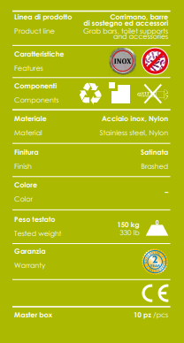 Corrimano lineare lucido 60 cm