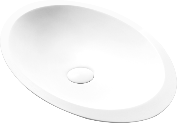 Ellisse Lavabo in resina 60 x 35 x 11 h cm
