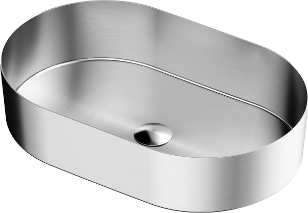 Lavabo - in Acciaio - Ovale - da appoggio "Foyer"
