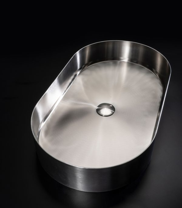 Lavabo - in Acciaio - Ovale - da appoggio "Foyer"