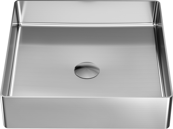 Lavabo - in Acciaio - Quadrato - da appoggio "Foyer"