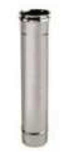 Canna Fumaria - Modulo lineare inox h.1000 utile 940 in accio inox A.316 Ø 80