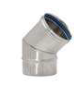 Canna Fumaria - Curva 45˚ in accio inox A.316 Ø 80