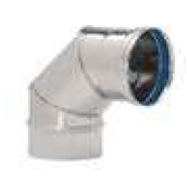 Canna Fumaria - Curva 90˚ in accio inox A.316 Ø 80