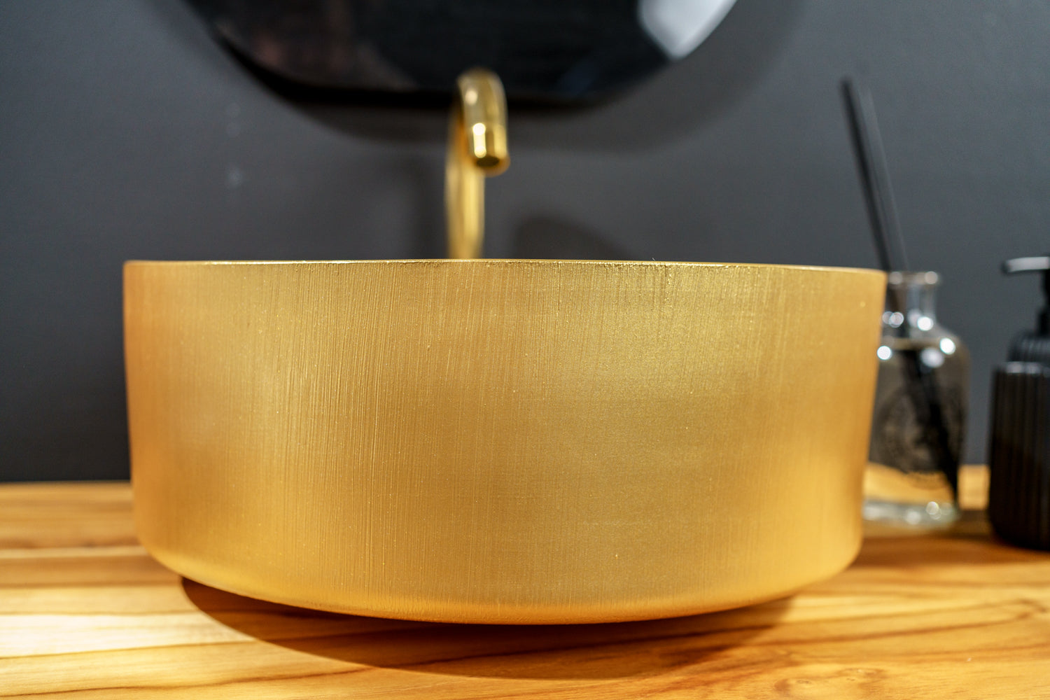 Gala Lavabo in vetro soffiato colore Oro ø 39,5