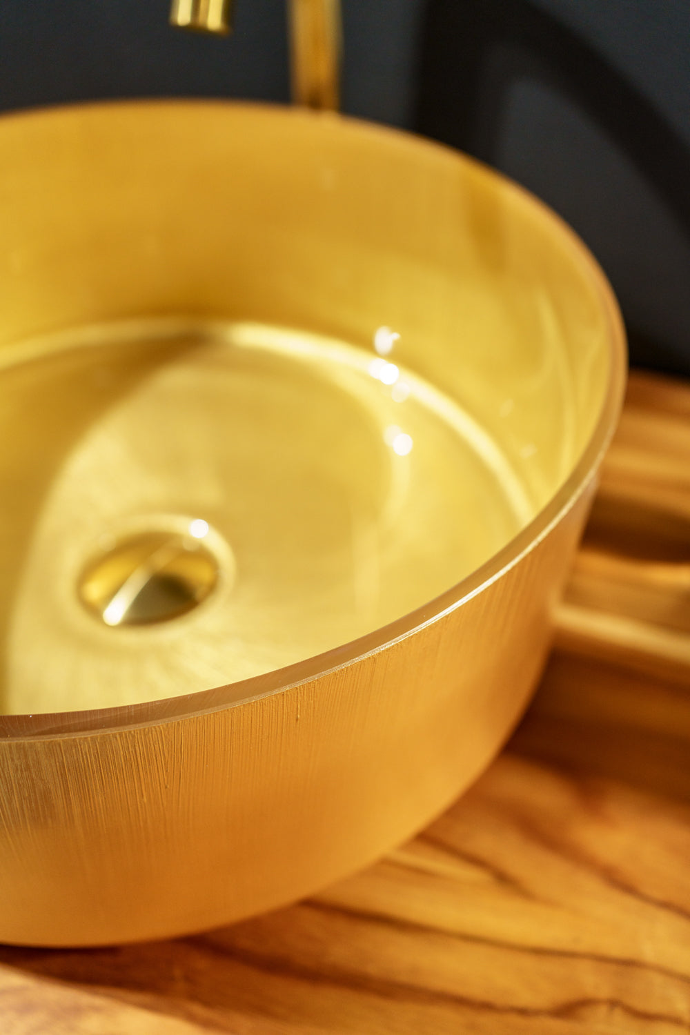 Gala Lavabo in vetro soffiato colore Oro ø 39,5