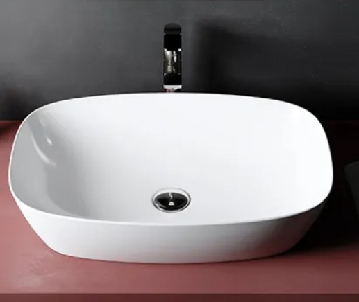Lavabo da appoggio in ceramica bianca modello Ctl 60