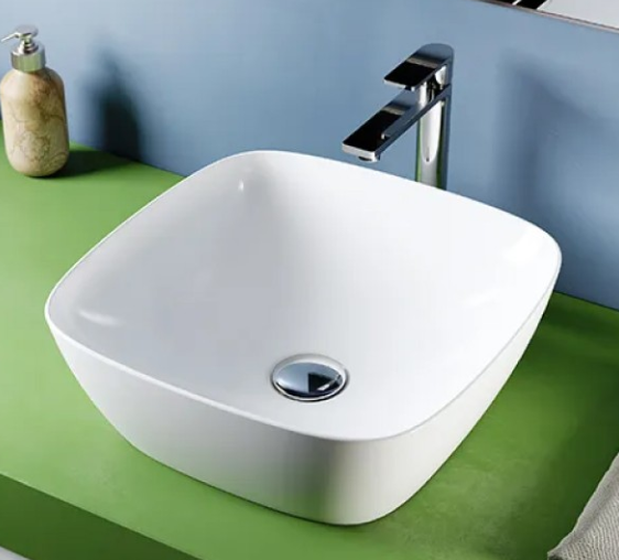 Lavabo da appoggio in ceramica bianca modello Ctl 40