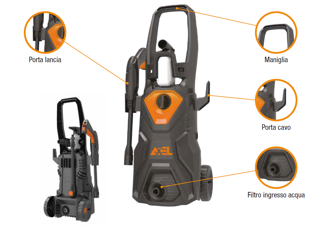 Idropulitrice ad alta pressione RX1 110 bar 1400 W
