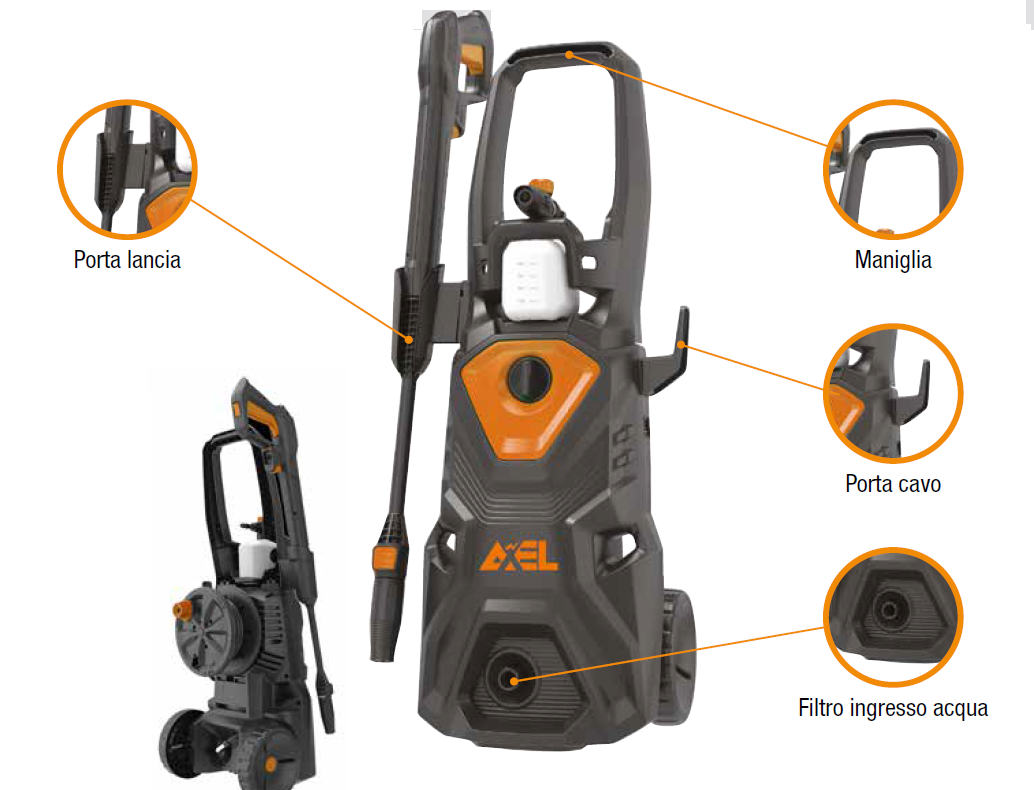 Idropulitrice ad alta pressione RX3 145 bar 1800 W