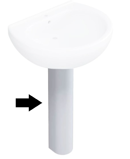 Colonna in ceramica bianca serie Orchidea